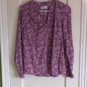 Sonoma Lavender Floral Print Blouse